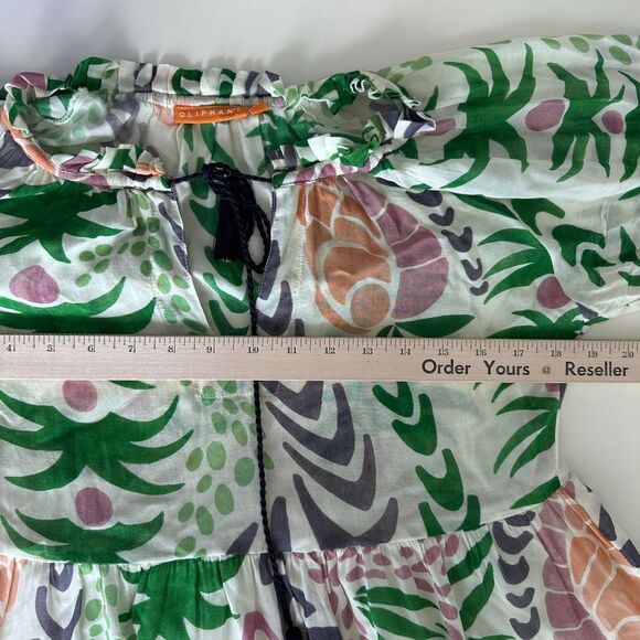 Oliphant Dress XS Floral Short Tunic Tropical Resort Tuckernuck Flowy Boho Beach - Picture 8 of 10
